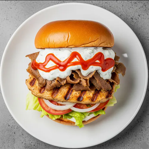 King Burger With Chips 