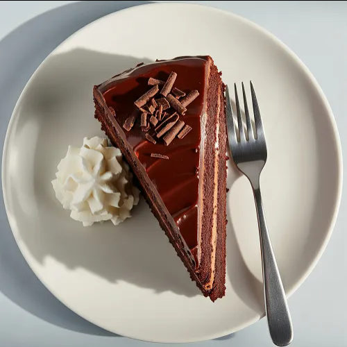 Chocolate Fudge Cake With Cream 