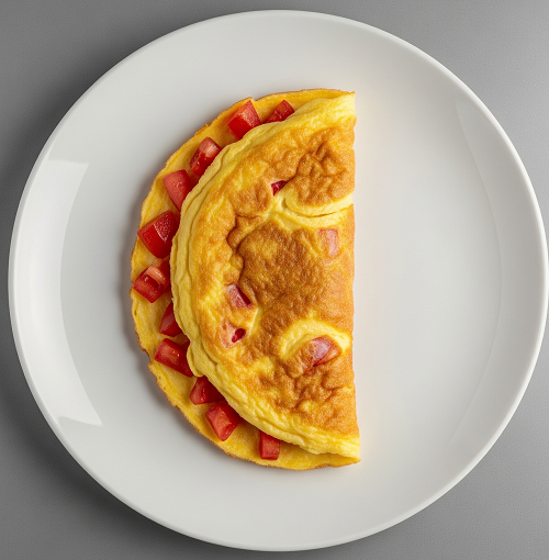 Plain Omelette & Salad With Chips 