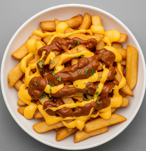 Chips, Cheese & Chasni Sauce 