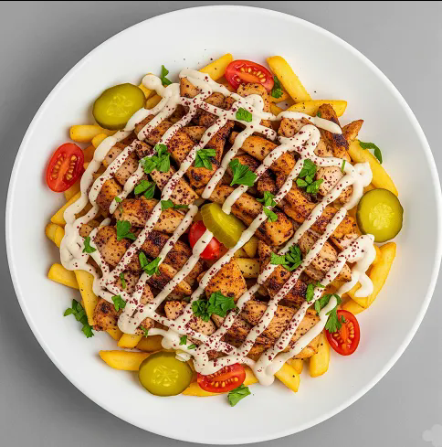 Loaded Fries With Shredded Chicken 